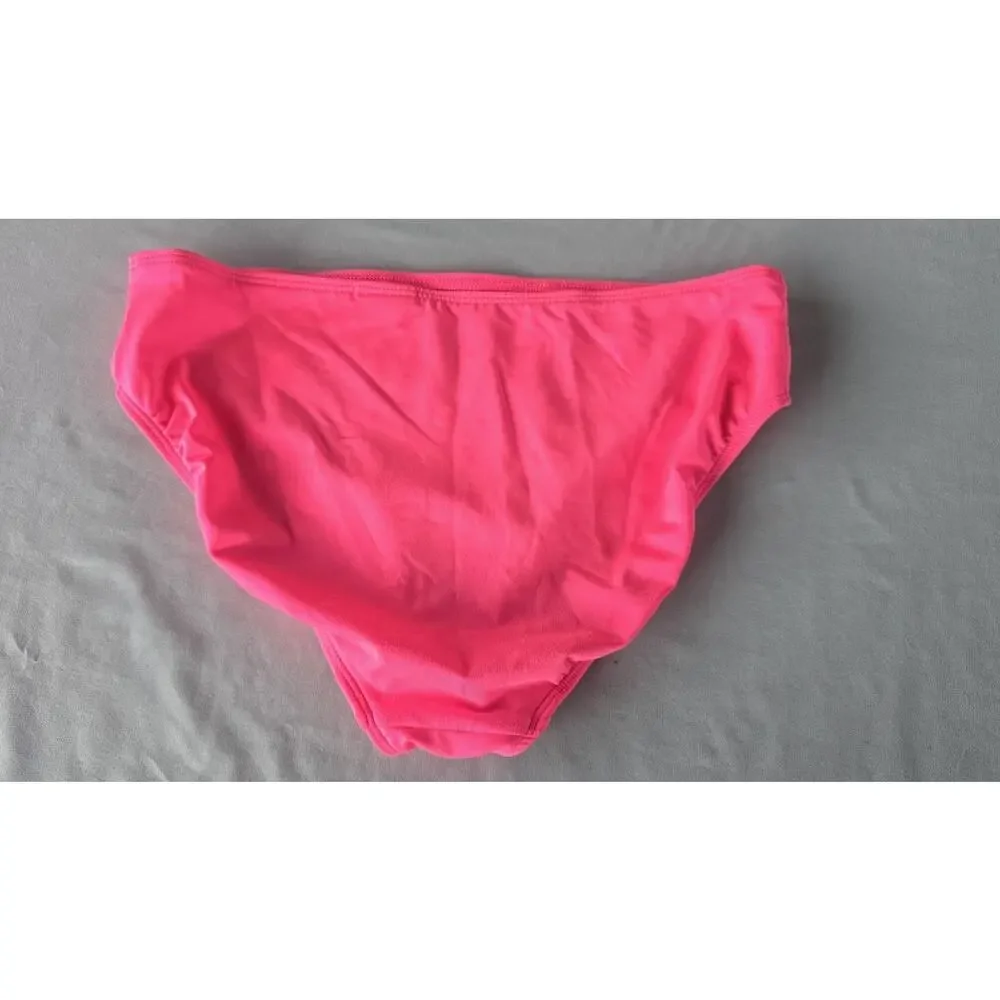 Lands' End Swim Bottom Girls 14-16 Pink Bikini Brief Lined Solid Swimwear XL
